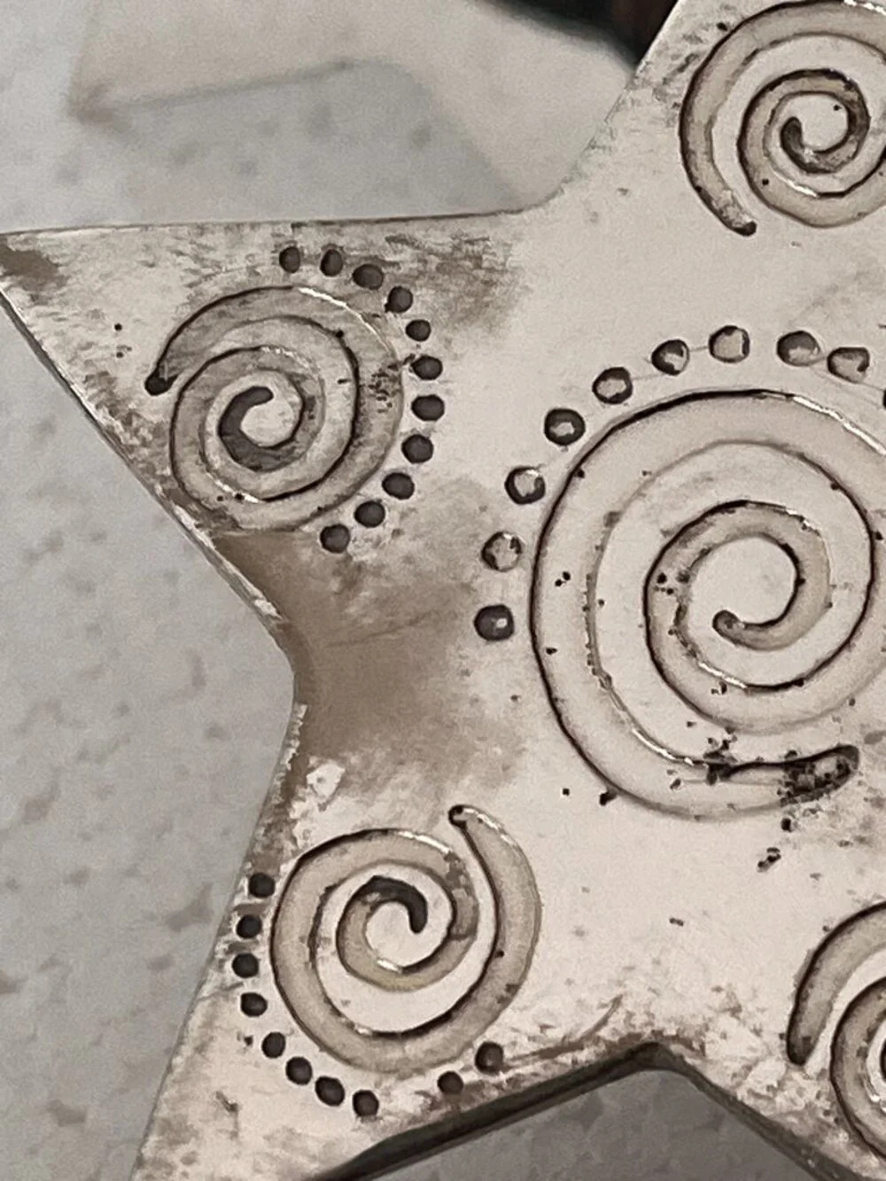 Vintage 90's Pier 1 Silver Plated Star Napkin Rings
